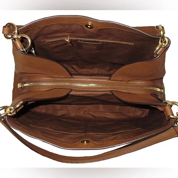 NWT Coach, pebbled, leather large, Lexy shoulder bag - Picture 6 of 14